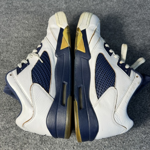 Nike Air Jordan 5 V Retro Low White Navy Gold Men's Sz 12 819171 135 - Picture 9 of 11